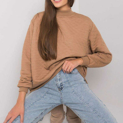Quilted Elegance Cotton-Blend Sweatshirt for Effortless Style - Très Elite