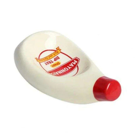 Quirky Tomato and Mustard Shaped Ceramic Dipping Bowls for Elegant Entertaining - Très Elite