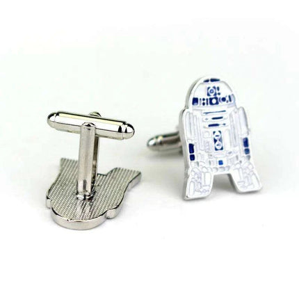 R2-D2 Movie-Inspired Cufflinks: Stylish Alloy Accessories for Star Wars Enthusiasts - Très Elite