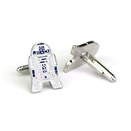 R2-D2 Movie-Inspired Cufflinks: Stylish Alloy Accessories for Star Wars Enthusiasts - Très Elite