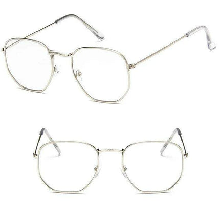 Chic Hexagonal Sunglasses with UV Protection and Timeless Style