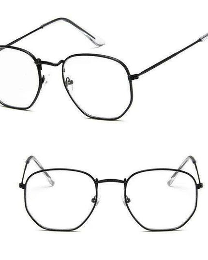 Chic Hexagonal Sunglasses with UV Protection and Timeless Style