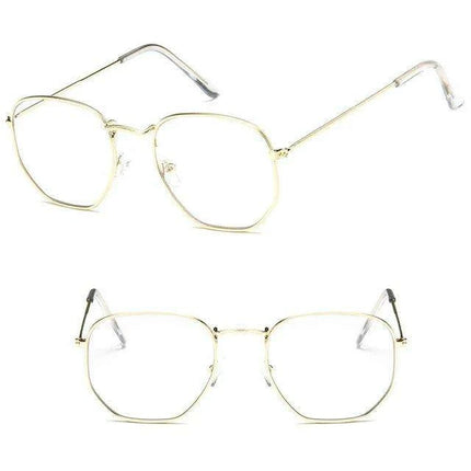 Chic Hexagonal Sunglasses with UV Protection and Timeless Style