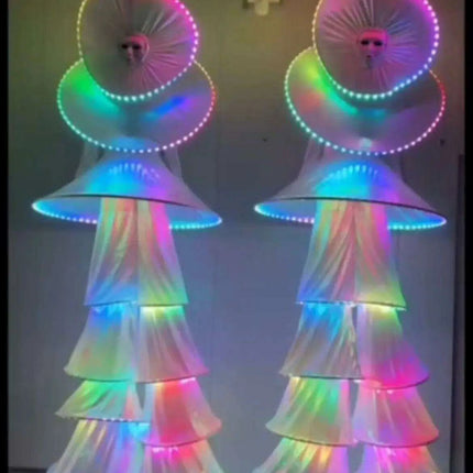 RGB LED Stilt Walker Carnival Costume for Dazzling Stage Performances - Très Elite