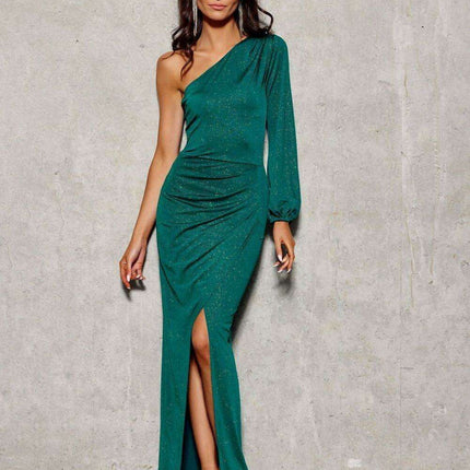Radiant Asymmetrical Evening Gown by Roco Fashion