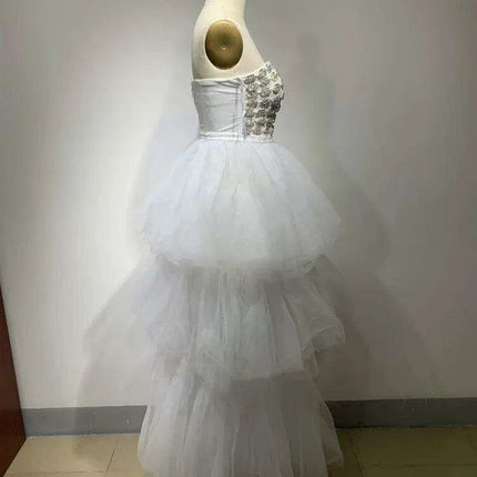 Radiant Crystal-Embellished Bodycon Maxi Dress