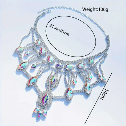 Radiant Crystal Statement Necklace for Special Occasions - Très Elite