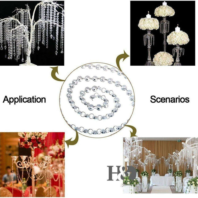 Radiant Diamond Sparkle Acrylic Bead Room Divider for Elegant Home Decor