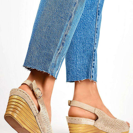 Radiant Eco-Friendly Wedge Sandals for Summer Elegance - Très Elite