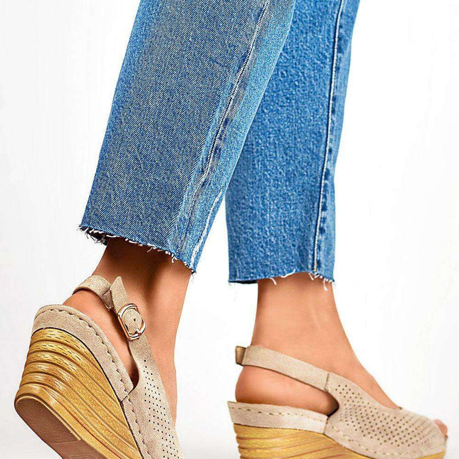 Radiant Eco-Friendly Wedge Sandals for Summer Elegance - Très Elite