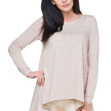 Radiant Elegance Draped Back Gold Knit Tunic - Très Elite