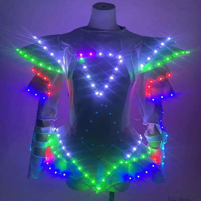 Radiant Glow LED Performance Leotard - Dazzling Dancewear..