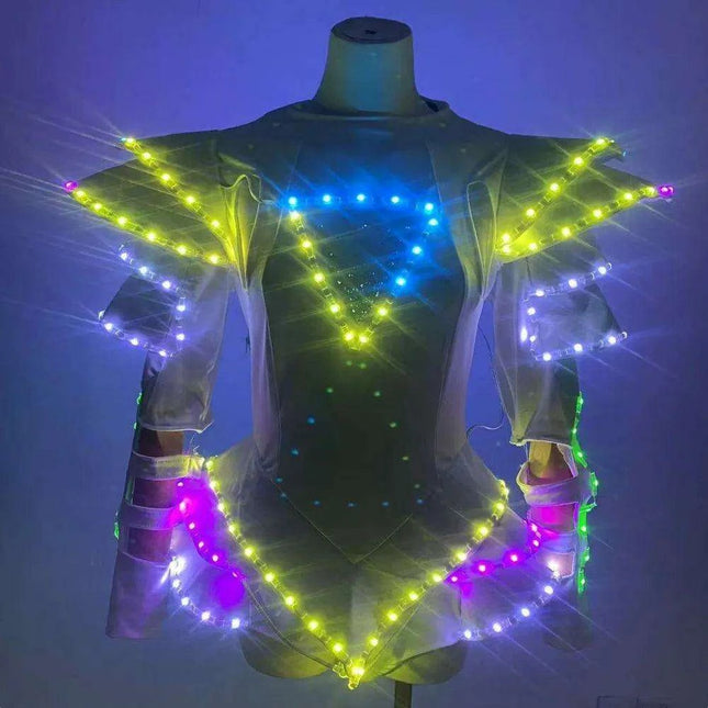 Radiant Glow LED Performance Leotard - Dazzling Dancewear..