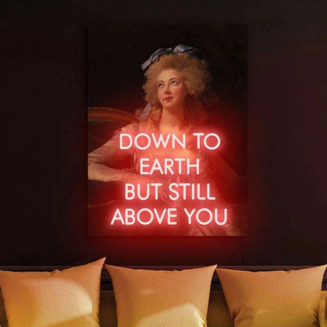Radiant Lady Neon Sign: Customizable UV Light Room Decor