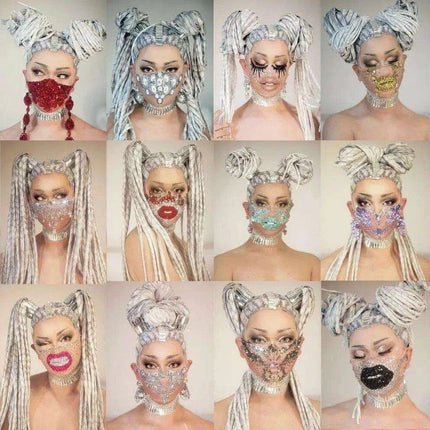 Radiant Rhinestone Evening Mask: Your Ultimate Glamour Accessory - Très Elite