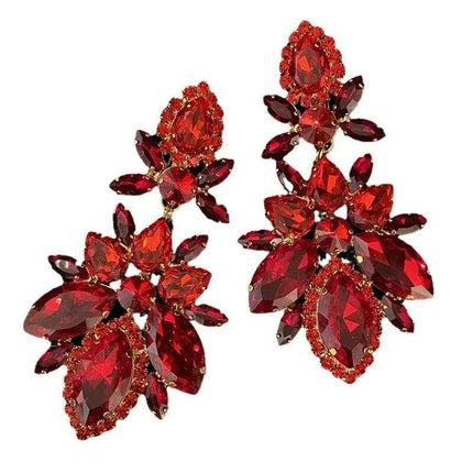 Radiant Rhinestone Jewelry Set - Elegant Necklace and Earring Duo for Fashion Enthusiasts - Très Elite
