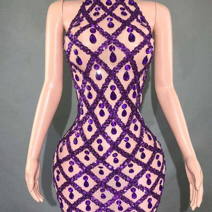 Radiant Rose Pink Sequin Mesh Bodycon Dress - Perfect for Celebratory Occasions