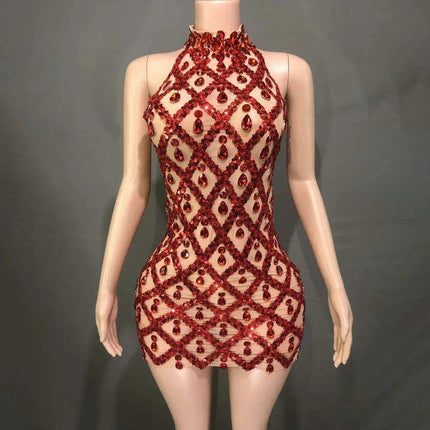 Radiant Rose Pink Sequin Mesh Bodycon Dress - Perfect for Celebratory Occasions