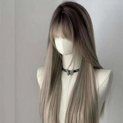 Radiant Ruby Long Straight Lace Front Wig - Heat-Resistant Synthetic Headband Wig for Everyday Glamour & Cosplay..