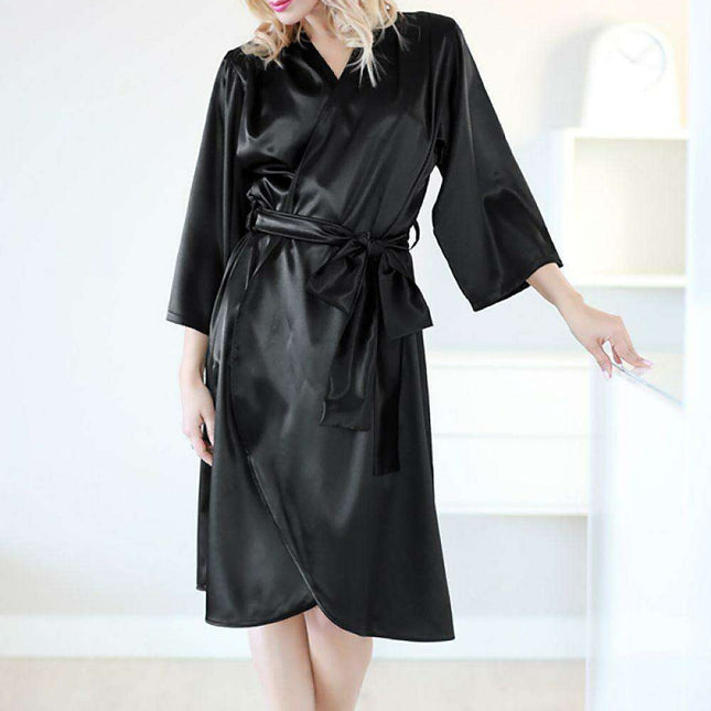 Radiant Satin Chemise with Chic Radial Pleats - Opulent Negligee by Kalimo - Très Elite