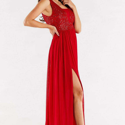 Radiant Sequin-Embellished Mesh Gala Dress - Très Elite