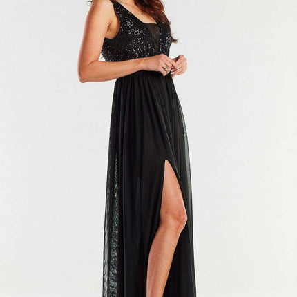 Radiant Sequin-Embellished Mesh Gala Dress - Très Elite