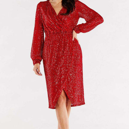 Radiant Sequined Gown with Flared Hem - Très Elite