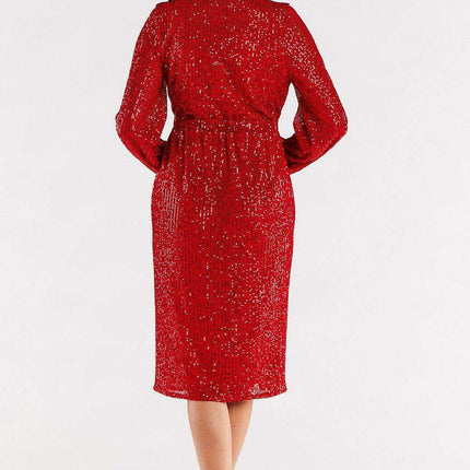 Radiant Sequined Gown with Flared Hem - Très Elite