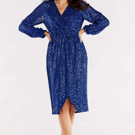 Radiant Sequined Gown with Flared Hem - Très Elite