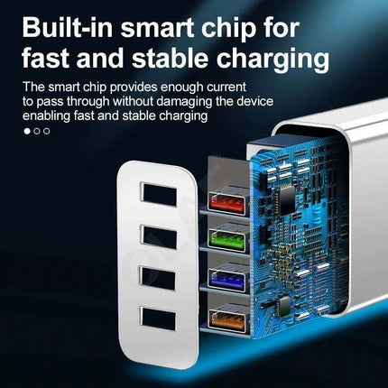 Rapid Charge USB Wall Adapter for iPhone, Samsung, Xiaomi, and Huawei - Maximize Your Charging Speed - Très Elite
