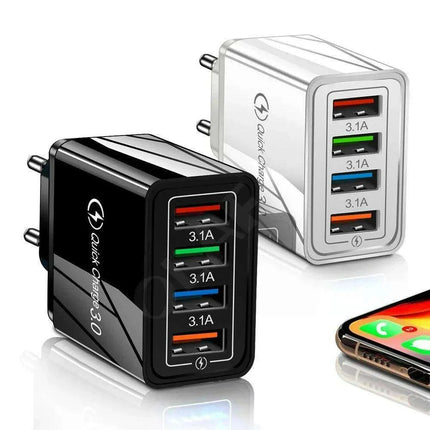 Rapid Charge USB Wall Adapter for iPhone, Samsung, Xiaomi, and Huawei - Maximize Your Charging Speed - Très Elite