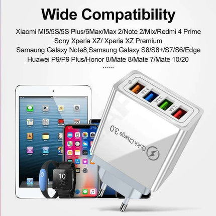 Rapid Charge USB Wall Adapter for iPhone, Samsung, Xiaomi, and Huawei - Maximize Your Charging Speed - Très Elite