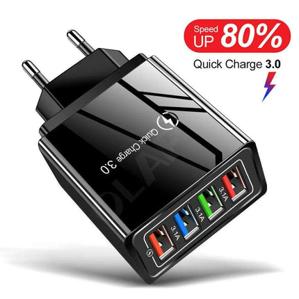 Rapid Charge USB Wall Adapter for iPhone, Samsung, Xiaomi, and Huawei - Maximize Your Charging Speed - Très Elite