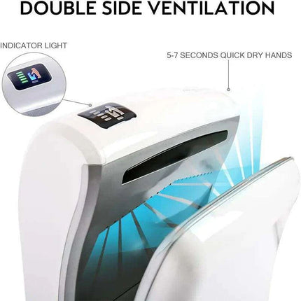 Rapid-Dry 1800W HEPA Commercial Jet Hand Dryer - Ultra-Fast Drying Solution for Restrooms - Très Elite