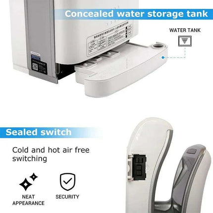 Rapid-Dry 1800W HEPA Commercial Jet Hand Dryer - Ultra-Fast Drying Solution for Restrooms - Très Elite