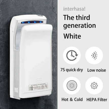 Rapid-Dry 1800W HEPA Commercial Jet Hand Dryer - Ultra-Fast Drying Solution for Restrooms- Très Elite- Très Elite