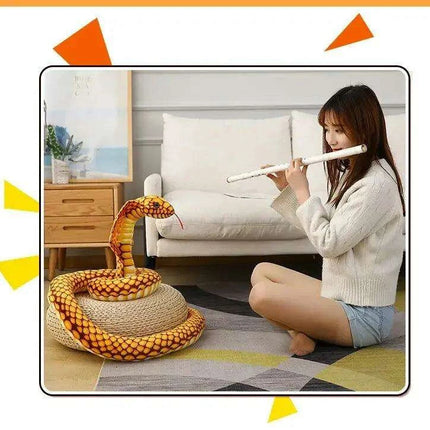 Realistic Cobra Snake Plush Toy - Versatile Educational Stuffed Animal for Home Decor and Play - Très Elite