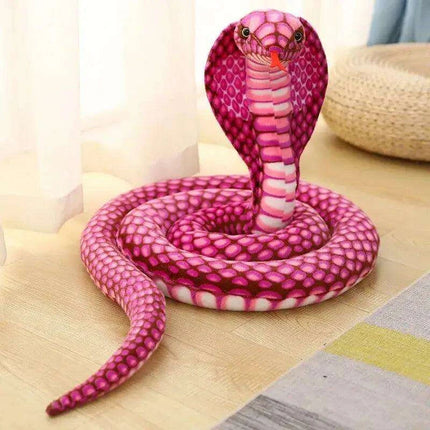Realistic Cobra Snake Plush Toy - Versatile Educational Stuffed Animal for Home Decor and Play - Très Elite