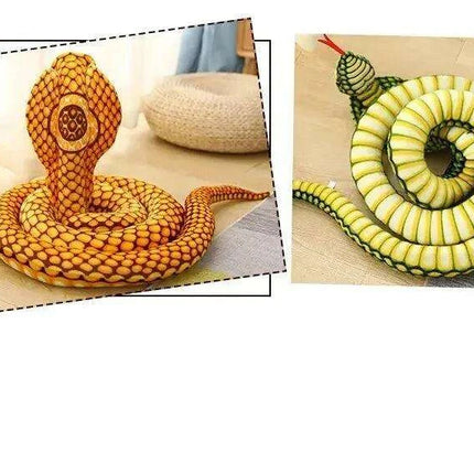 Realistic Cobra Snake Plush Toy - Versatile Educational Stuffed Animal for Home Decor and Play - Très Elite