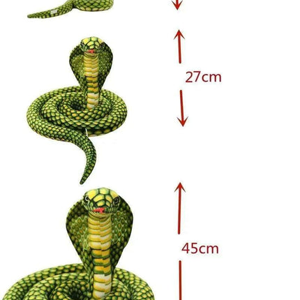 Realistic Cobra Snake Plush Toy - Versatile Educational Stuffed Animal for Home Decor and Play - Très Elite
