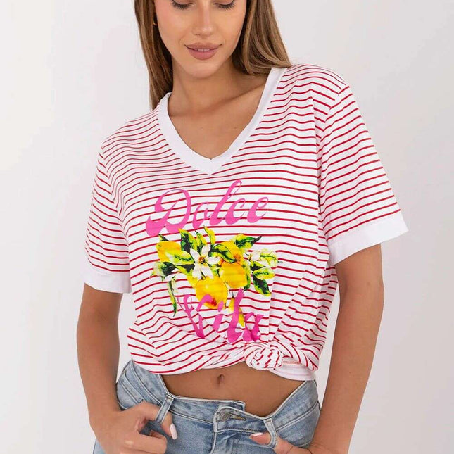 Red Blouse Model 213269 for Women Casual Office Wear