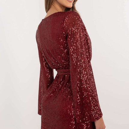 Red Flared Short Dress For Parties And Formal Events - Très Elite