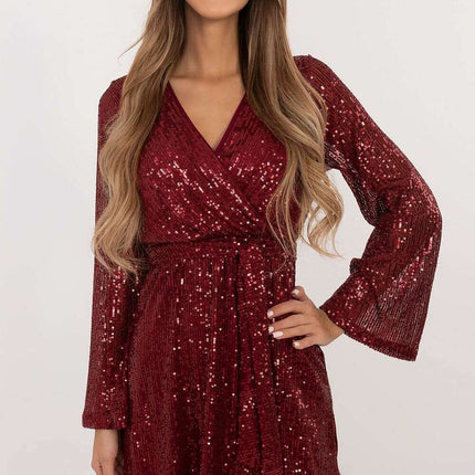 Red Flared Short Dress For Parties And Formal Events - Très Elite