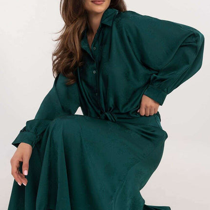 Red Long Sleeve Shirt Model 202531 With Embroidered Flower - Très Elite