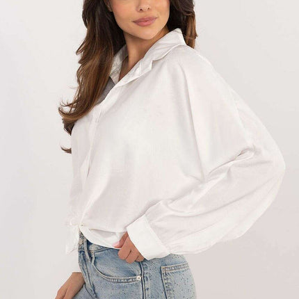 Red Long Sleeve Shirt Model 202531 With Embroidered Flower - Très Elite