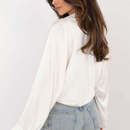 Red Long Sleeve Shirt Model 202531 With Embroidered Flower - Très Elite