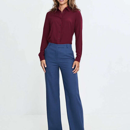 Red Long Sleeve Shirt for Women Model 211800 Viscose Fabric - Très Elite