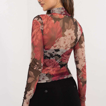 Red Mesh Blouse Model 202393 Elegant Womens Top Chic - Très Elite