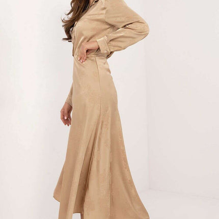 Red Satin Look Skirt 202539 Womens Fashion Italy Moda Chic - Très Elite