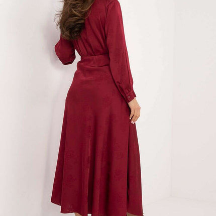 Red Satin Look Skirt 202539 Womens Fashion Italy Moda Chic - Très Elite
